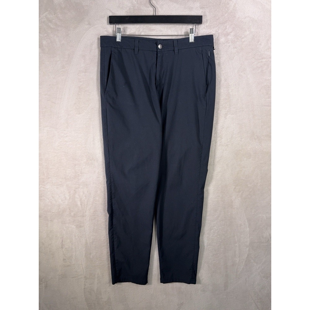 Lululemon Commission Slim Fit Pants Mens 34x30 Navy Blue Ventlight Stretch Golf